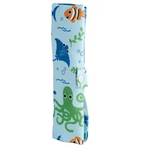 Zestaw 6 bambusowych sztućców i etui do przechowywania, morskie życie Puckator Splosh Sealife image-2
