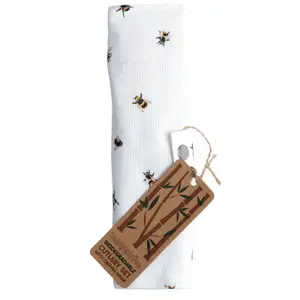 Set di 6 posate a forma di ape in bambù e astuccio di conservazione Puckator Nectar Meadows image-1