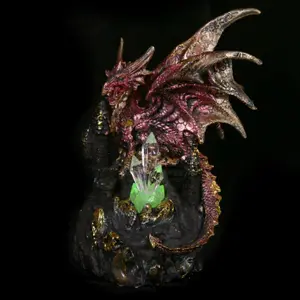 Dragon on stand with LED crystal Puckator Dark Legends image-2