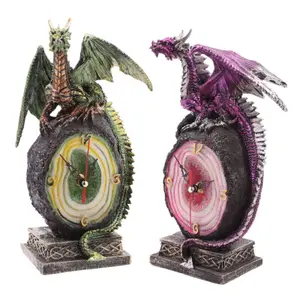 Dragon clock on geode Puckator image-0