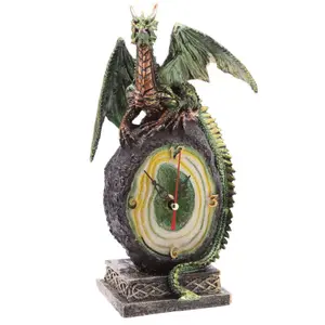 Dragon clock on geode Puckator image-1