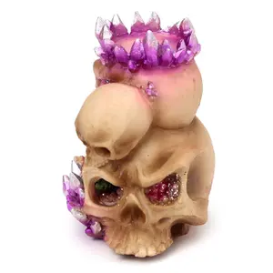 Decorative object candle jar dragon skull elements Puckator image-3