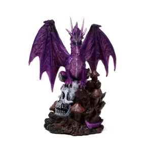 Amethyst dragon on skull Puckator Enchanted Nightmare image-0