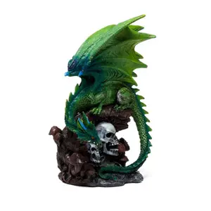Emerald dragon on skull Puckator Enchanted Nightmare image-0