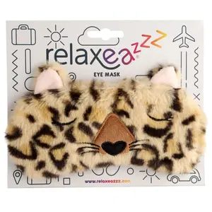 Fluffy eye mask Puckator Adoramals Léopard image-0