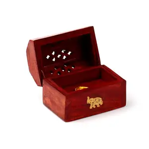 Mini brûleur d'encens en bois de manguier Puckator image-1