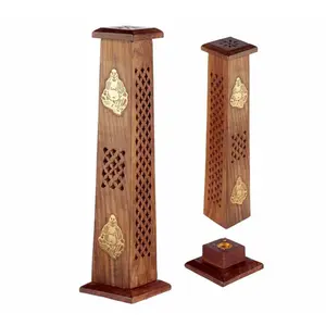 Porte encens attrape-cendre bois de sheesham Bouddha Chinois Puckator image-1