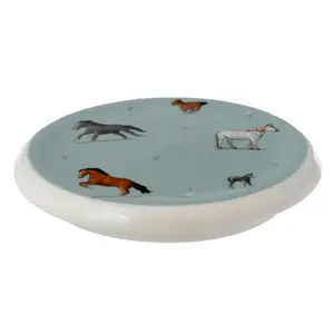Porzellanbecher mit Infuser und Deckel down on the farm Pferd vom Bauernhof Puckator image-3