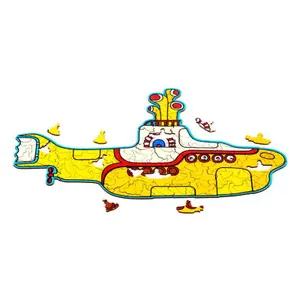 Wooden puzzle of 130 pieces Puckator The Beatles Yellow Submarine image-1