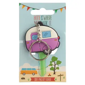 Vakantie camping pvc sleutelhanger Puckator Caravane image-2