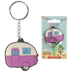 Vakantie camping pvc sleutelhanger Puckator Caravane image-3