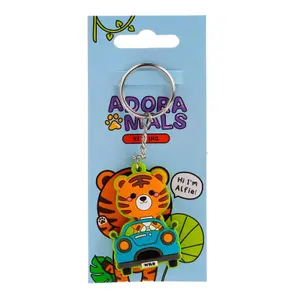 Llavero de pvc adoramals - alfie el tigre Puckator image-1