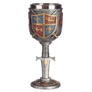 Decorative object chalice chevalierecu &amp; sword Puckator image-0