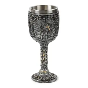 Decorative chalice knight &amp; medieval castle Puckator image-0