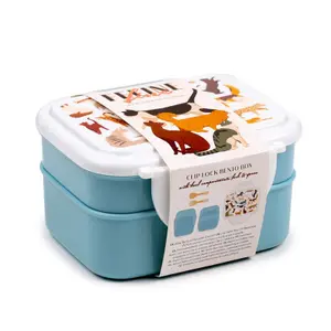Scatola da pranzo con posate - gatto fine felino Puckator Bento image-0