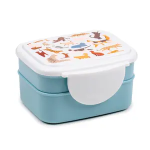 Scatola da pranzo con posate - gatto fine felino Puckator Bento image-1