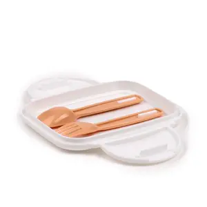 Scatola da pranzo con posate - gatto fine felino Puckator Bento image-2