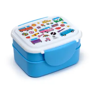 Caja de almuerzo bento compartimentada con cubiertos Volkswagen VW T1 camper bus retro Puckator image-0