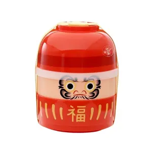 Round compartmentalized lunch box - Japanese daruma Puckator Bento image-0