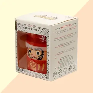 Round compartmentalized lunch box - Japanese daruma Puckator Bento image-4