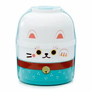 Okrągły lunch box z przegródkami maneki neko - szczęśliwy kot Puckator Bento image-1