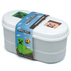 Lunch box in acciaio con posate minecraft Puckator image-0