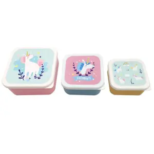 Lote de 3 fiambreras Puckator Unicorn Magic image-0