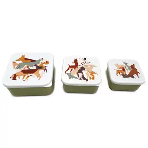 Confezione da 3 scatole per il pranzo Puckator Barks Dog image-0