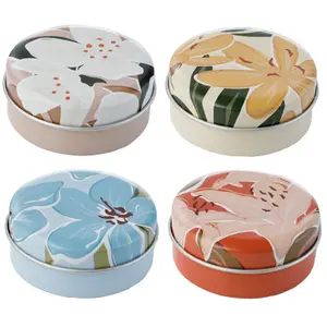 Tin box lip balm florens botanical flowers Puckator image-0