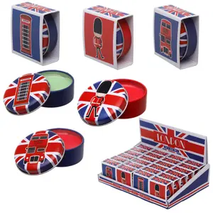 Tin box lip balm London icons symbols of London England Puckator image-0