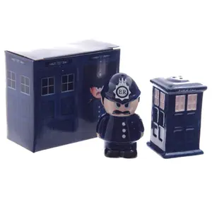 Decorative object salt shaker policeman &amp; police station Puckator image-0