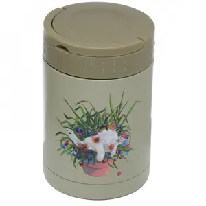 Lunch box en acier Inoxydable Kim Haskins- chat dans Pot Ã plante Puckator image-0