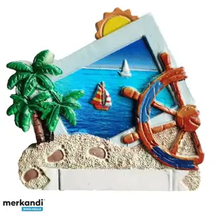 Imán souvenir impresión 3d - palmera y barco bar Puckator image-0