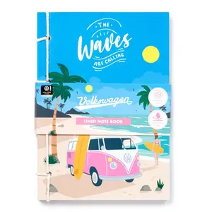 Kladblok Puckator Volkswagen Van Bus Combi VW T1 The Waves are Calling image-0