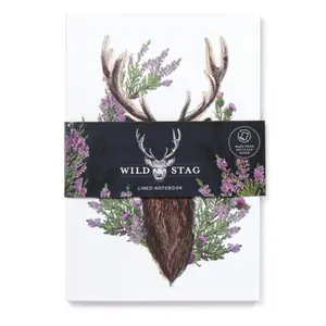 A5 notitieblok van gerecycled papier - wild hert Puckator image-0