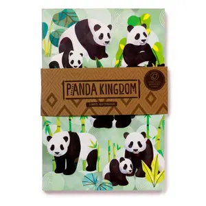 Blocco note A5 in carta riciclata - panda kingdom Puckator image-0