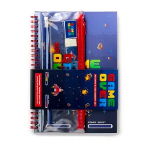 Astuccio e taccuino con rilegatura a spirale Puckator Game Over image-1