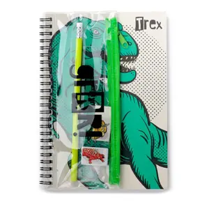 Astuccio e taccuino con rilegatura a spirale - dinosauria Puckator image-0