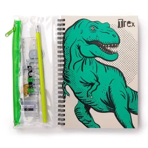 Astuccio e taccuino con rilegatura a spirale - dinosauria Puckator image-3
