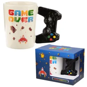 Taza con asa decorada juego sobre impreso pixelado videojuego Puckator image-0