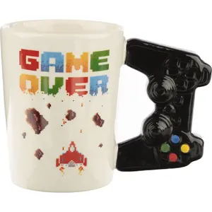 Taza con asa decorada juego sobre impreso pixelado videojuego Puckator image-1