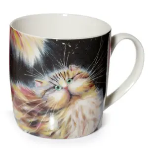 Porzellanbecher Kim Haskins Katze Schildpatt von tortue Regenbogen Puckator image-0