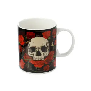 Tazza in porcellana con teschi e rose Puckator image-0