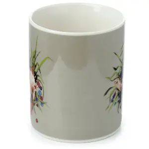 Porcelain mug kim haskins cat in plant pot Puckator image-2