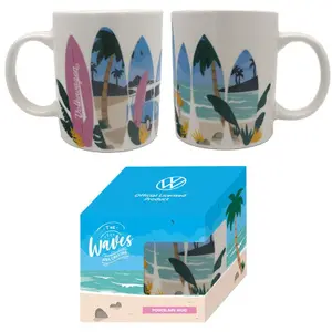 Tasse aus Porzellan Puckator VW Volkswagen T1 Camper Bus The Waves are Calling image-0