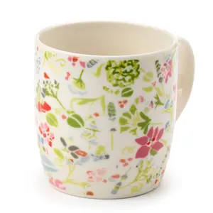 Porcelain mug Puckator Julie Dodsworth Pink Botanical image-1