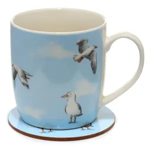 Porcelanowy kubek i zestaw podstawek Puckator Mer Mouette et Bouée image-0