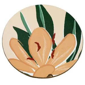 Set aus Porzellanbecher und Untersetzer Puckator Florens Hesperantha Fleurs Lis des Cafres image-2