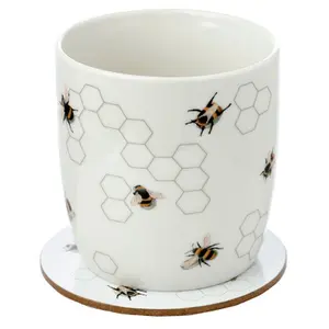 Set aus Porzellanbecher und Untersetzer Puckator The Nectar Meadows Abeille image-2