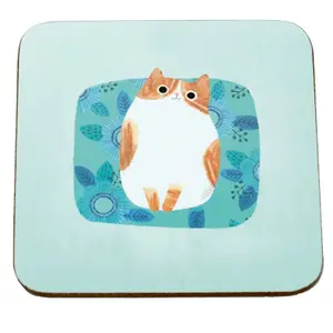 Set aus Porzellanbecher und Untersetzer Puckator Angie Rozelaar Planet Cat chat image-3